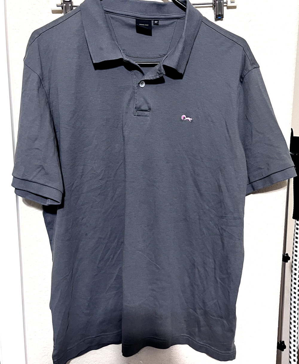 Arturo Calle Mens Polo Shirt Size XL Gray pink squirrel Embroidered Logo Golf
